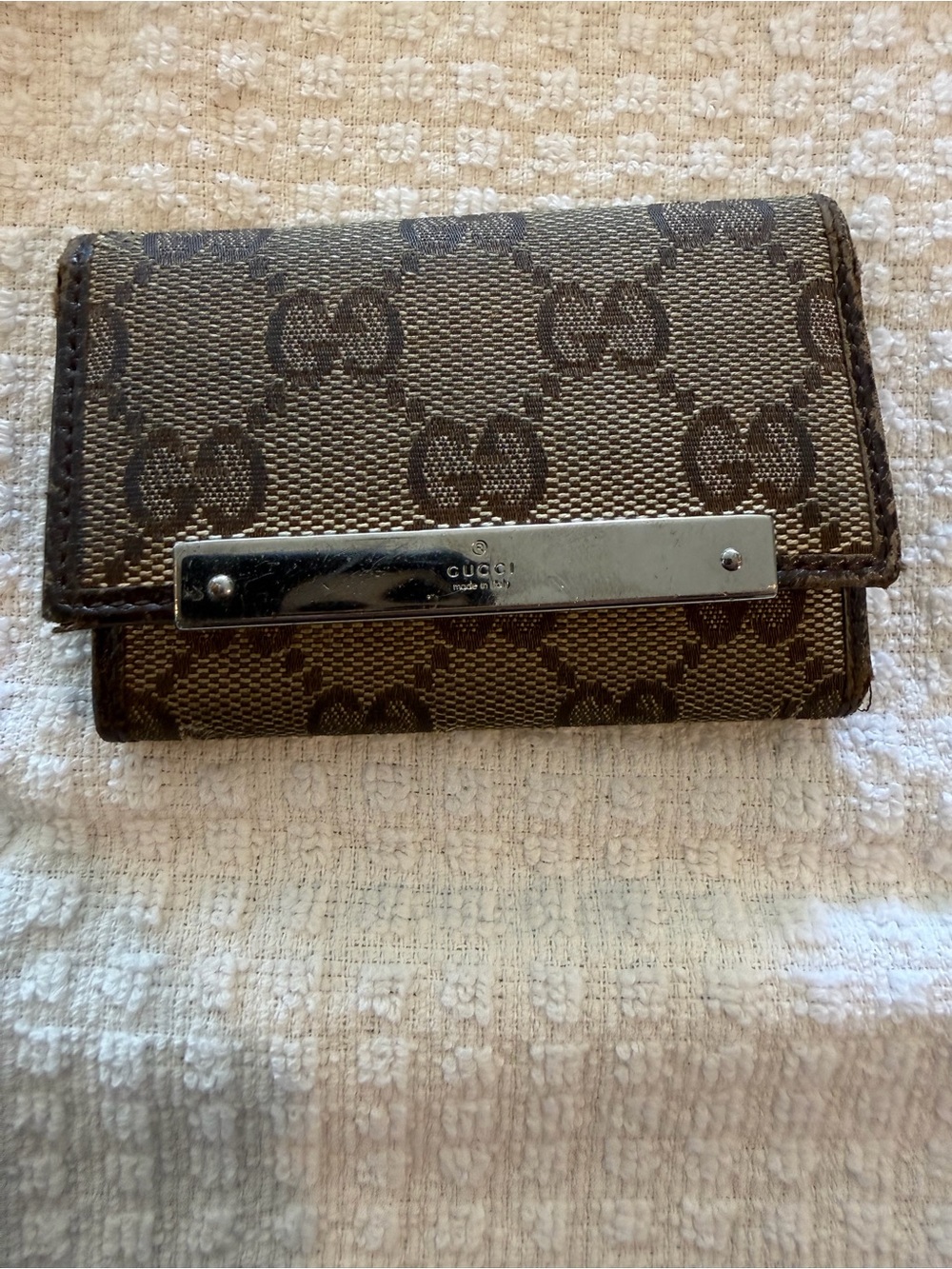 Gucci Brown Leather wallet key holder